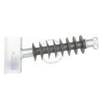 Horizontal Insulator, 3.0 in Line Post, 2 Hole Blade, Aluminum Gain Base 14 Degrees Angle