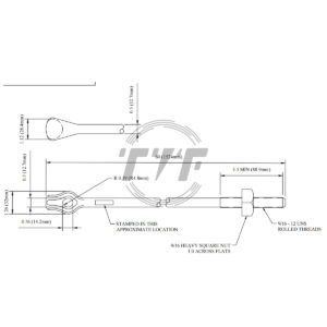 Expanding or Cross-Plate Anchor Rod with Single Eye, 0.5 in x 5 ft - Image 2
