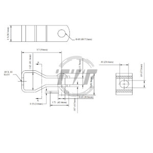 Hot Dip Galvanized Deadend Clevis with 5/8 in Cotter Bolt and Pin - Image 2