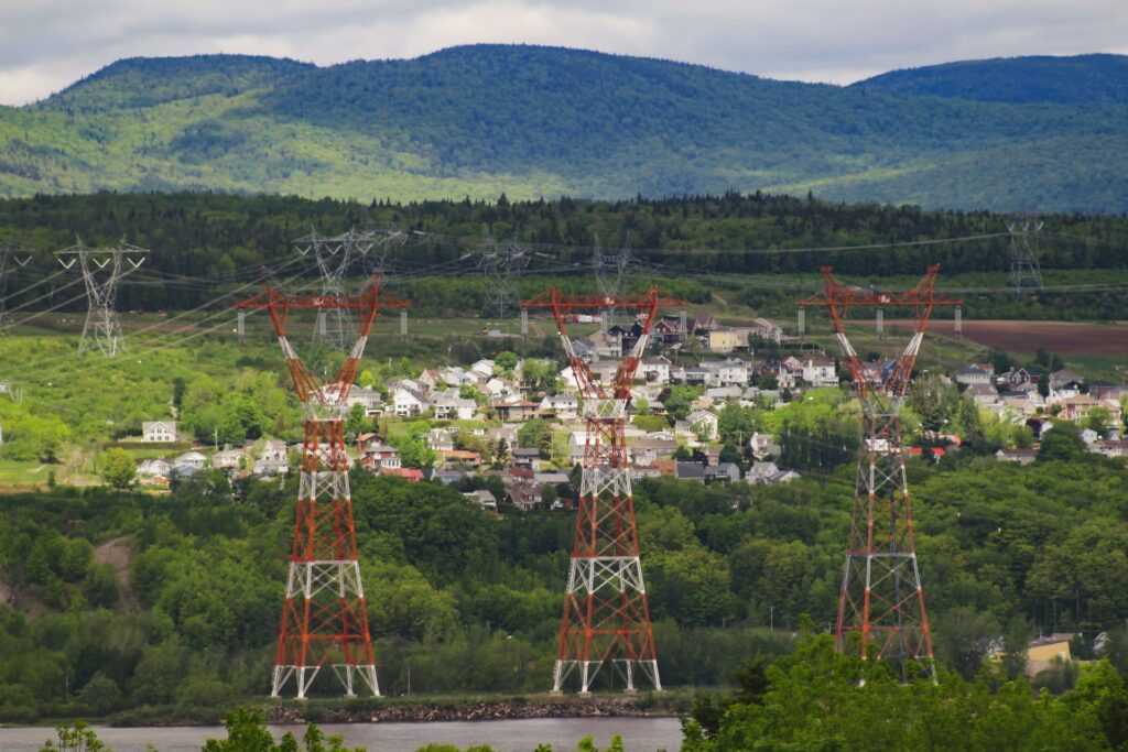 The construction of power line hardware.