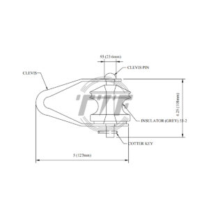 Steel Insulated Secondary Clevis, Weight: 2.7 lb - Image 2