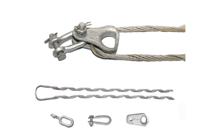Shackle- Clevis thimble- Outer reinforcing rods- Fastening fittings- 