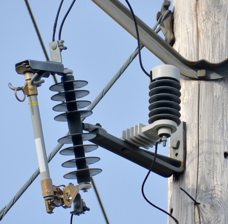 Distribution arresters for overhead utility poles
