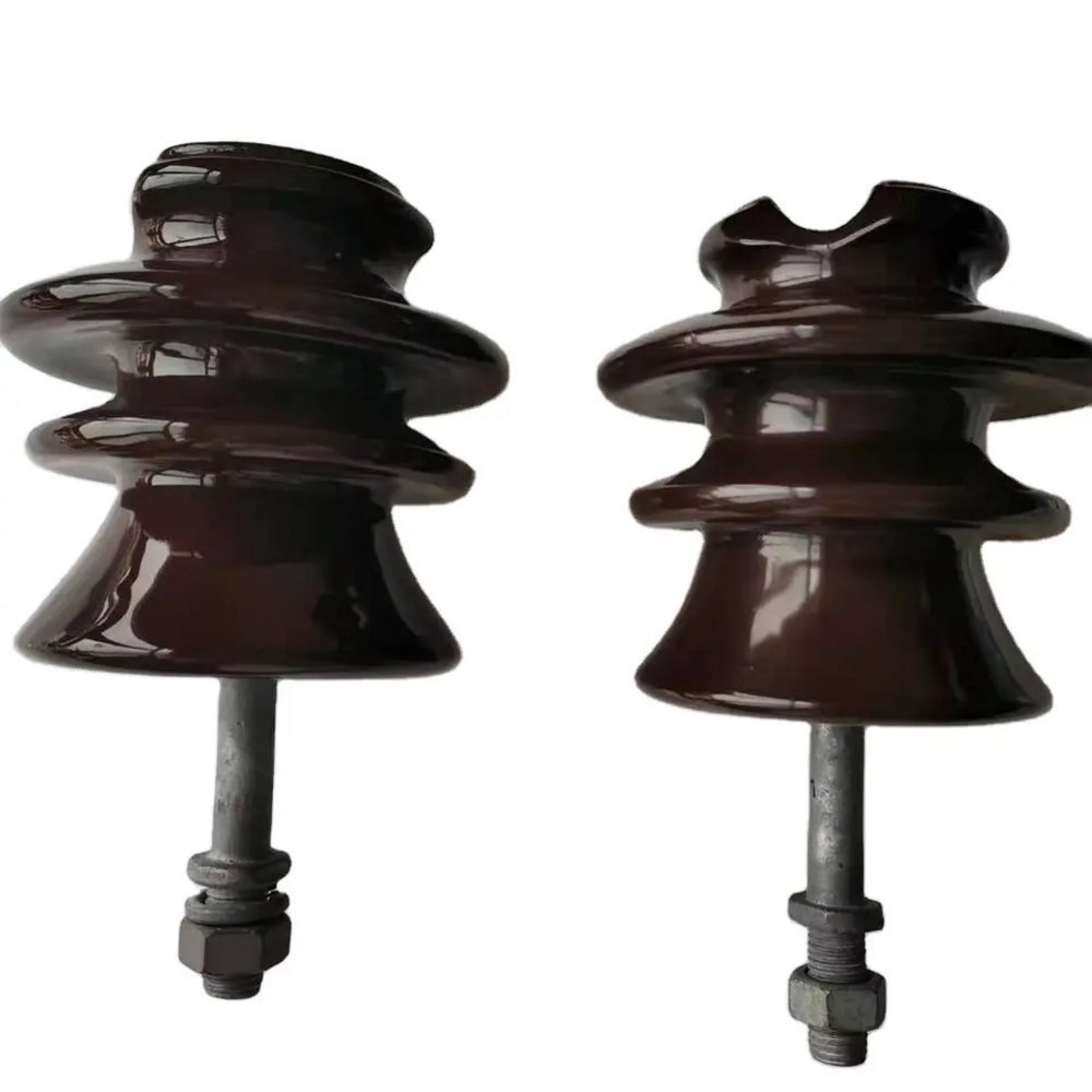 Porcelain pin insulators for high mechanical load areas