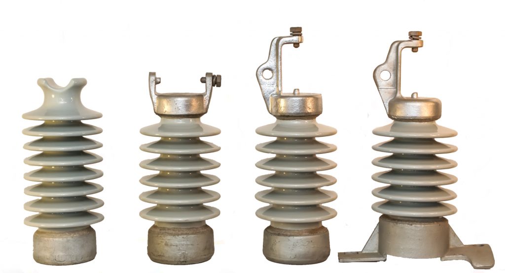 Post insulator support overhead power lines