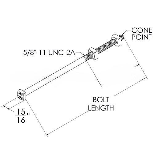Components of the cable suspension bolt