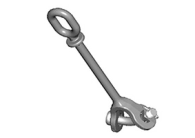 Eye clevis with extended arms