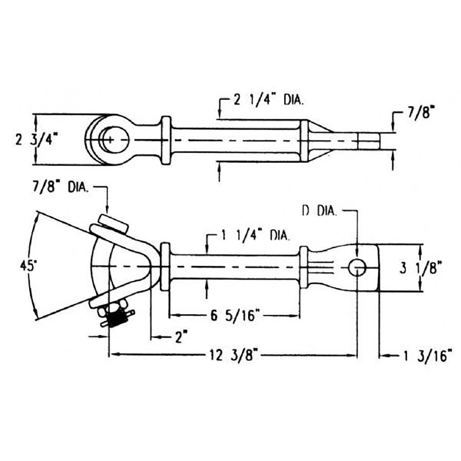Key elements of the clevis yoke