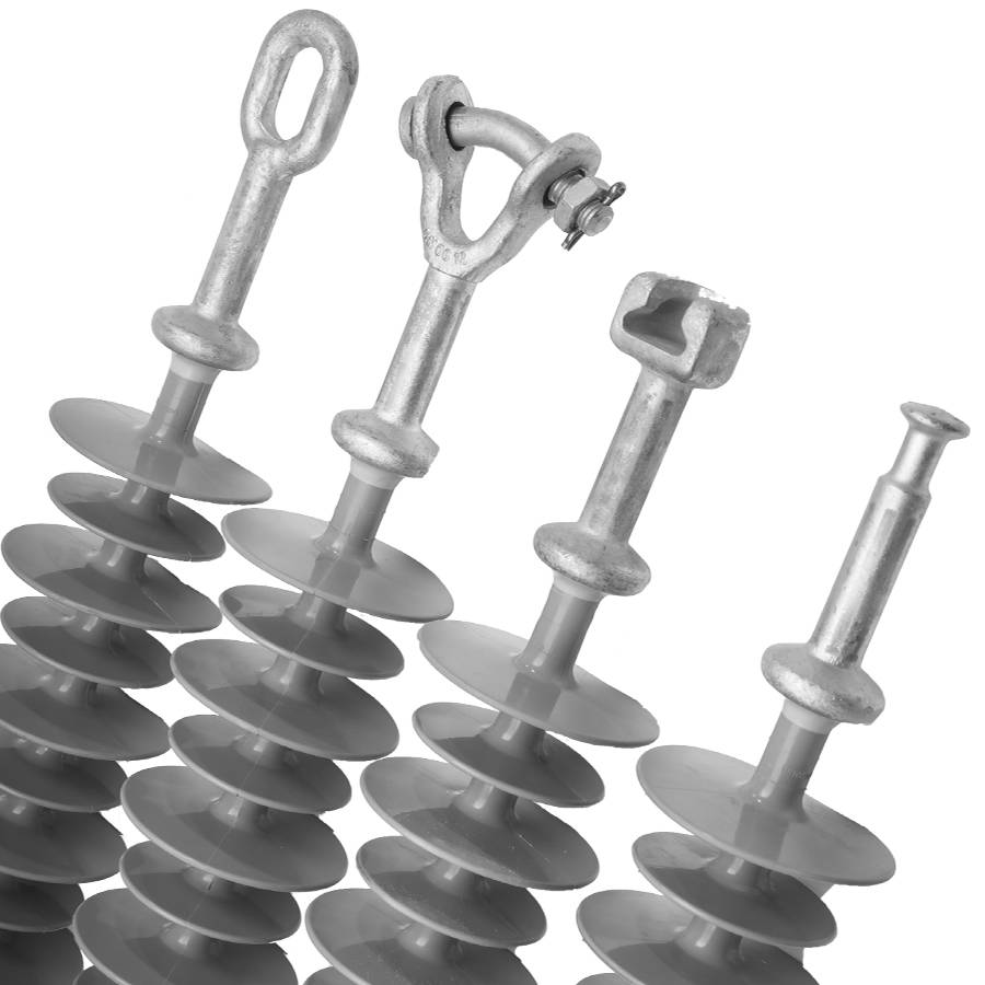 Yoke clevis connecting composite insulators