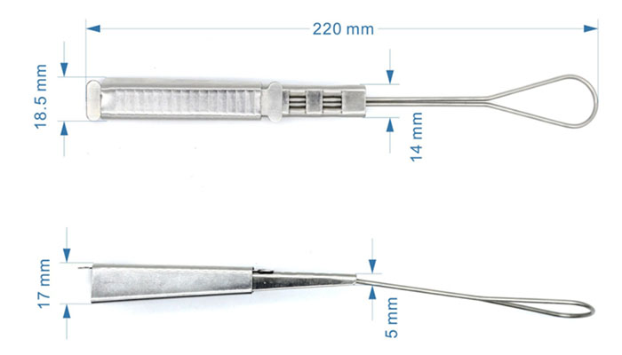 Drop wire clamp features and measures