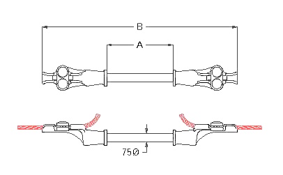 Components of the fiberglass secondary connector