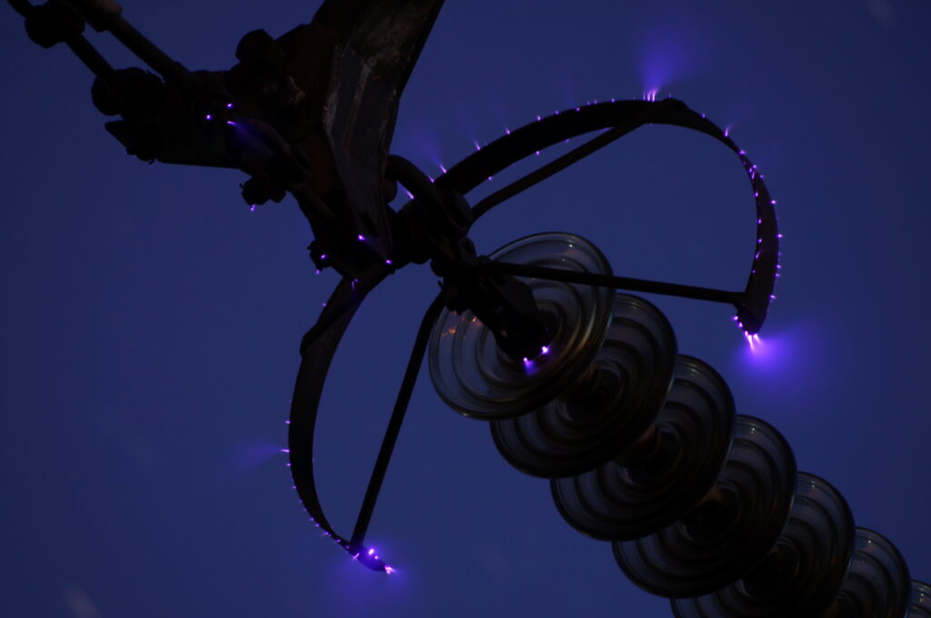 Corona discharge on power networks