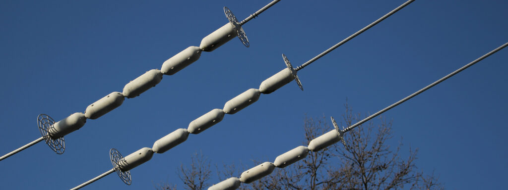 conductor guards on overhead power lines