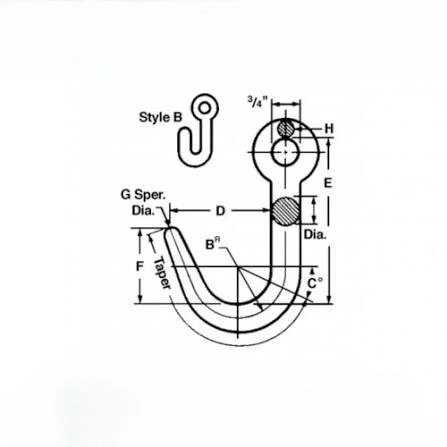 J hook components and structure