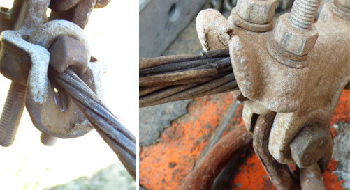 Quality failure modes of ground wire suspension clamps