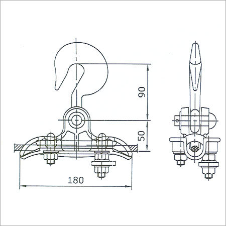 Components of the ground wire suspension clamps
